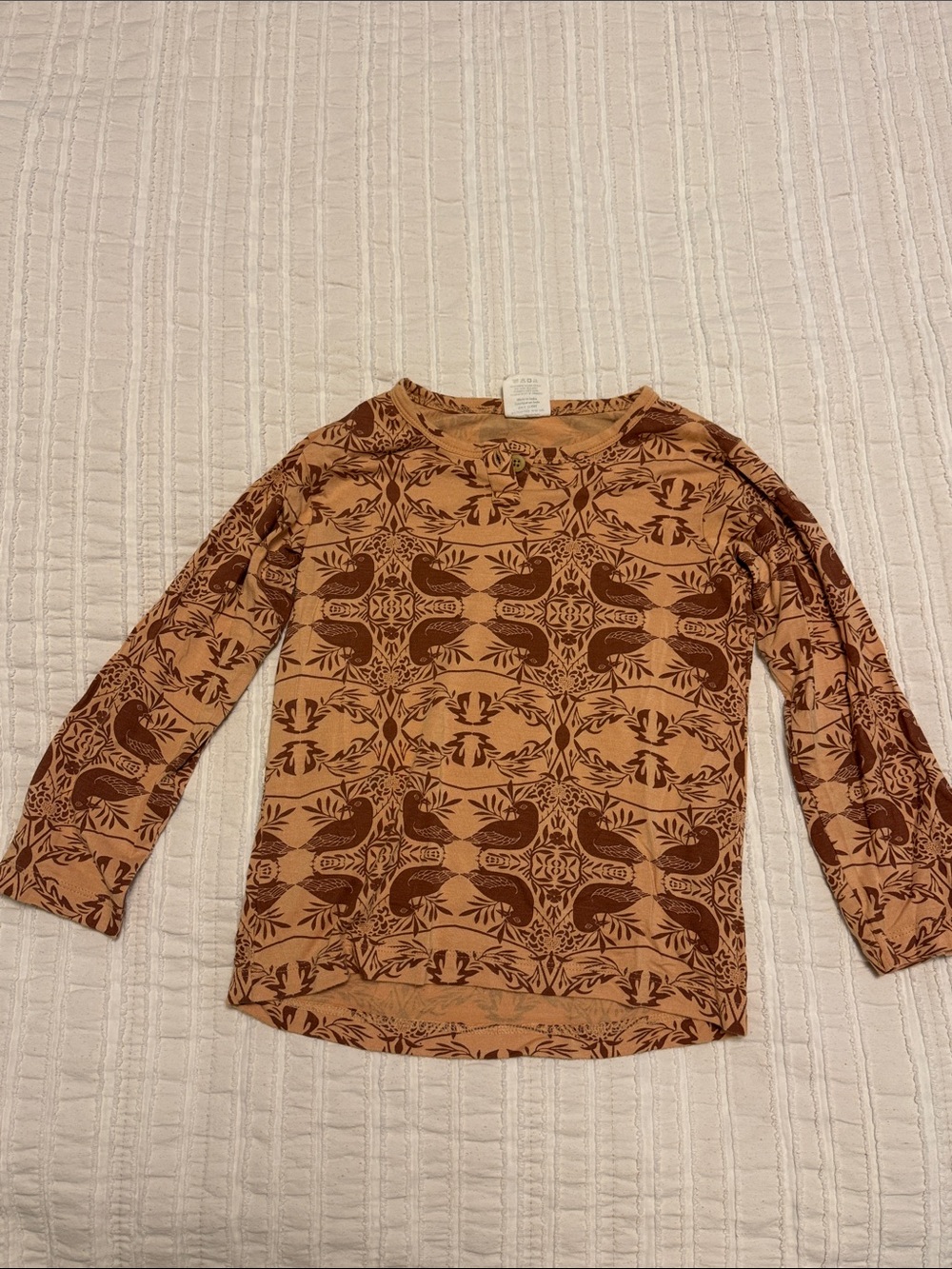 Like New Kate Quinn Woods Collection Long Sleeve Printed Lycra Modal Tee Sz 6Y